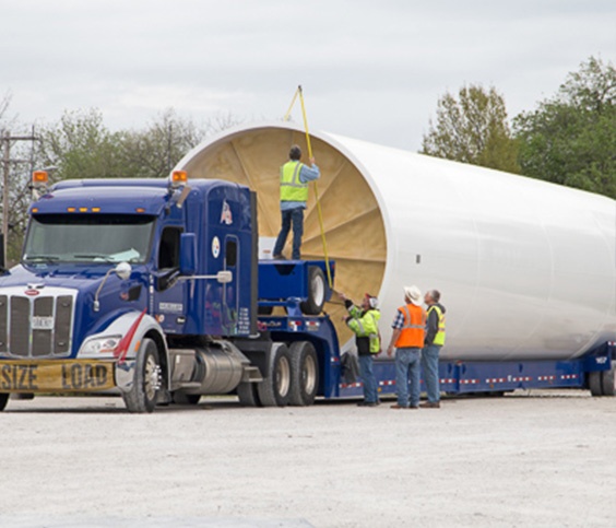 Large food tank on truck