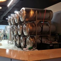 Serving Beer Tanks stacked 3 high