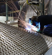 Stamped Dimple Jacket Heat Transfer Surface