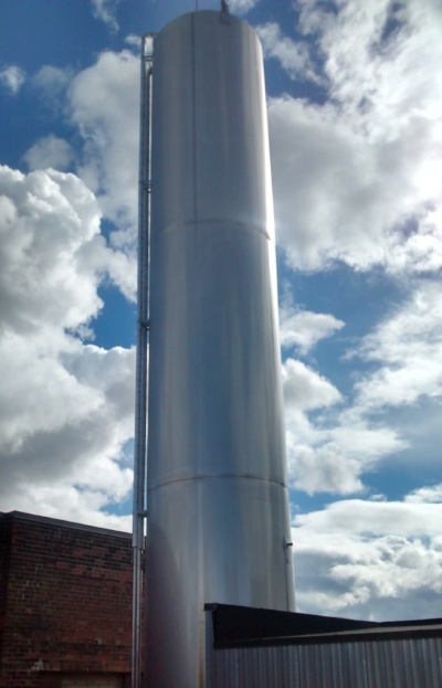 Large Dairy Silo Outside